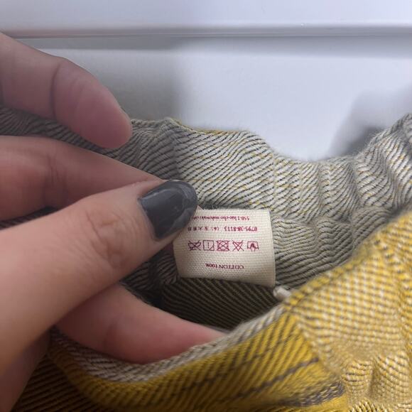 Tamaki Niime Skirt Short OS Powan Yellow Midi Japanese Artisanal Contemporary - Picture 5 of 7